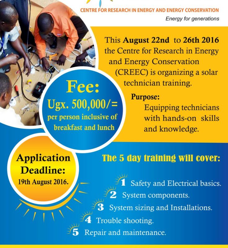 YOUTH  EMPOWERMENT WITH SOLAR TECHNICIAN TRAININGS