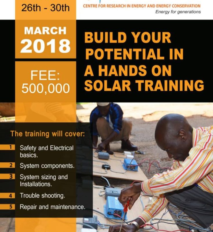 THE CREEC SOLAR TECHNICAL TRAINING IS BACK